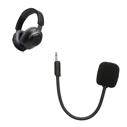 kwmobile Ersatz Kopfhörer Mikrofon kompatibel mit JBL Quantum 100 Headset - Gaming Headphones Mikrofon mit 3,5 mm Klinkenstecker - Schwarz Schwarz  