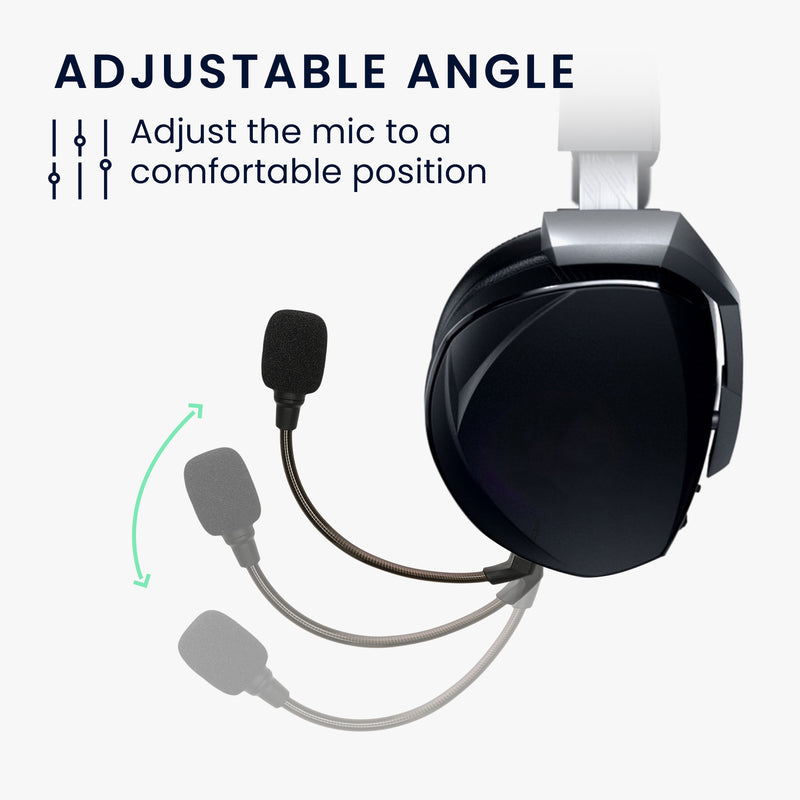kwmobile Replacement Headphone Microphone compatible with ASUS ROG Theta 7.1 Headset - Gaming Headphone Microphone with 3.5 mm Jack Plug