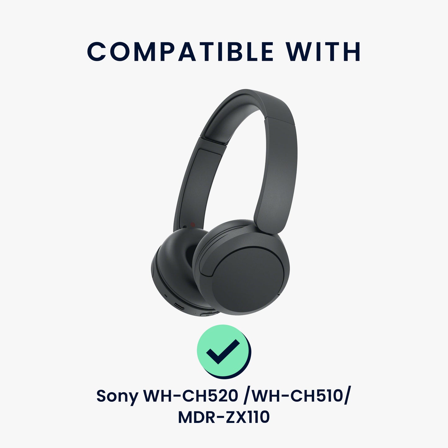 kwmobile Case for Sony WH-CH520 / WH-CH510 / MDR-ZX110 Bag - Headset Case Made of Nylon