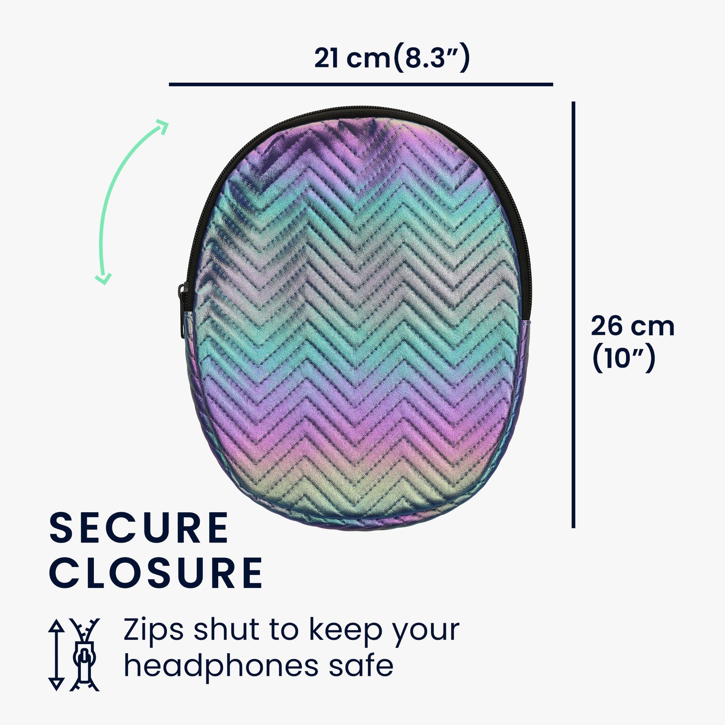 kwmobile Case for Sony WH-CH520 / WH-CH510 / MDR-ZX110 Bag - Headset Case Made of Nylon