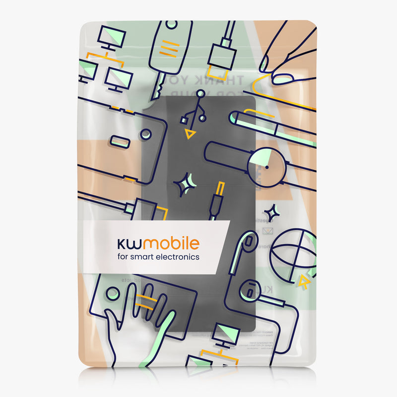kwmobile Self-Adhesive Laptop Organizer - Holder Storage for SSD External Hard Drive HDD Accessories - Pouch for Wireless Mouse / Portable SSD / Portable HDD
