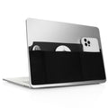 kwmobile Selbstklebender Laptop Organizer - Halterung Aufbewahrung für SSD externe Festplatte HDD Zubehör - Tasche für Wireless Mouse / Portable SSD / Portable HDD - Schwarz Schwarz  