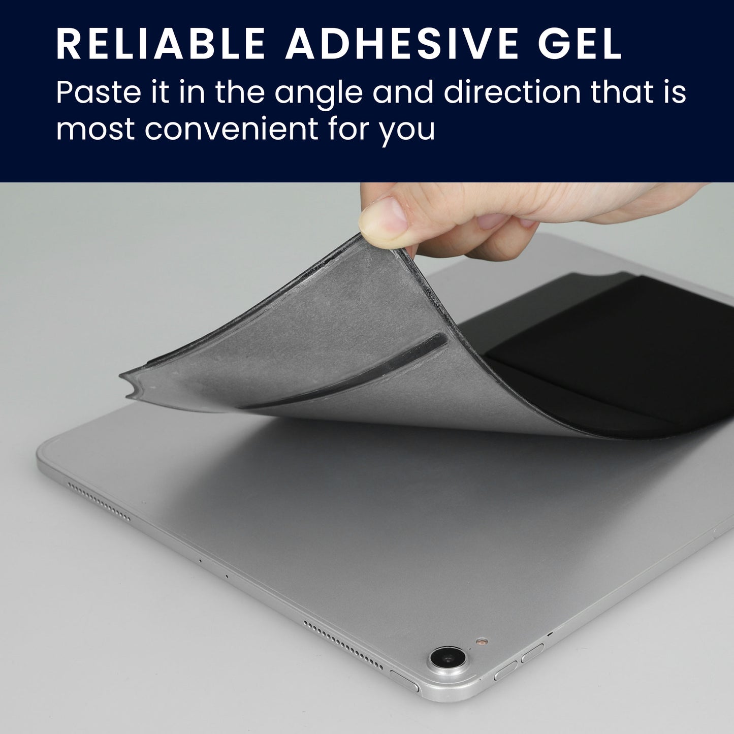 kwmobile Self-Adhesive Laptop Organizer - Holder Storage for SSD External Hard Drive HDD Accessories - Pouch for Wireless Mouse / Portable SSD / Portable HDD