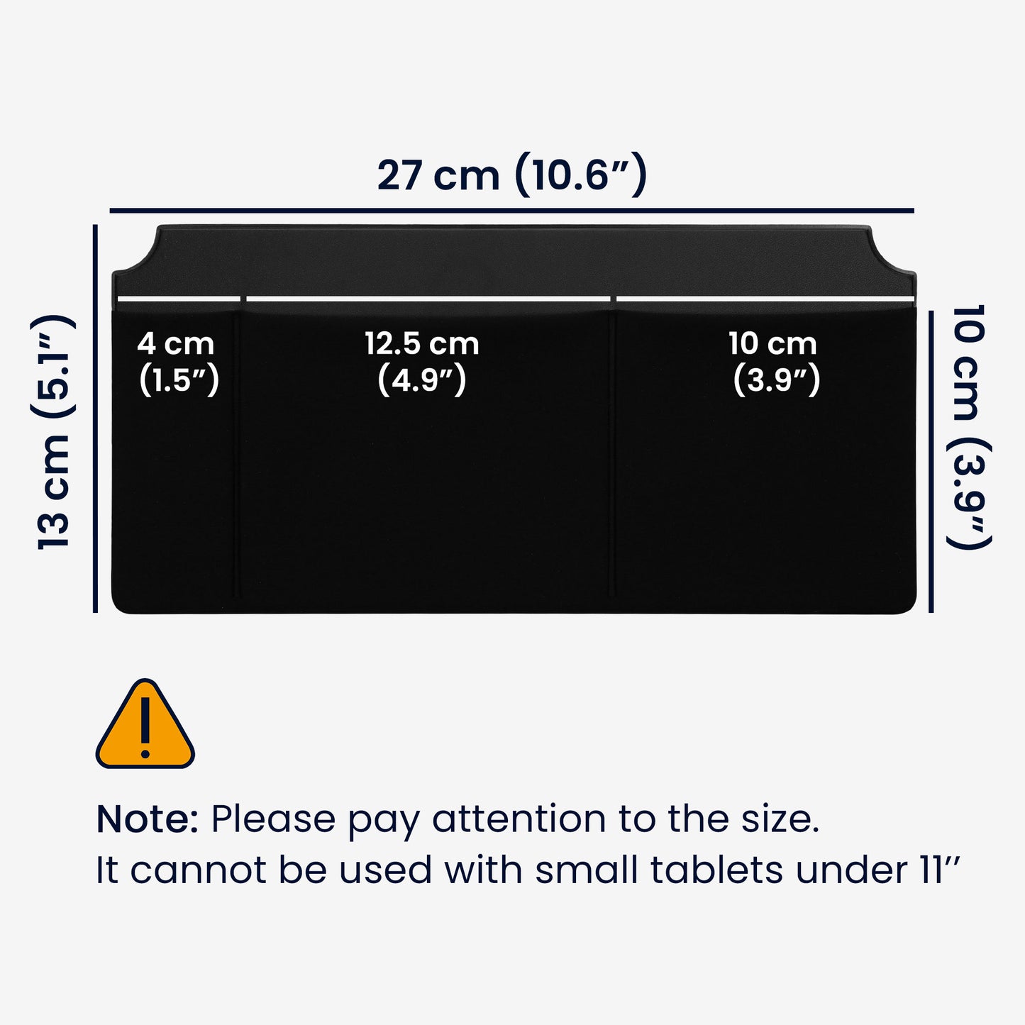 kwmobile Self-Adhesive Laptop Organizer - Holder Storage for SSD External Hard Drive HDD Accessories - Pouch for Wireless Mouse / Portable SSD / Portable HDD