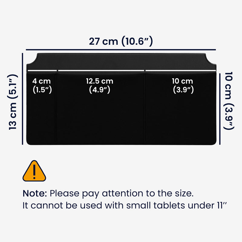 kwmobile Self-Adhesive Laptop Organizer - Holder Storage for SSD External Hard Drive HDD Accessories - Pouch for Wireless Mouse / Portable SSD / Portable HDD