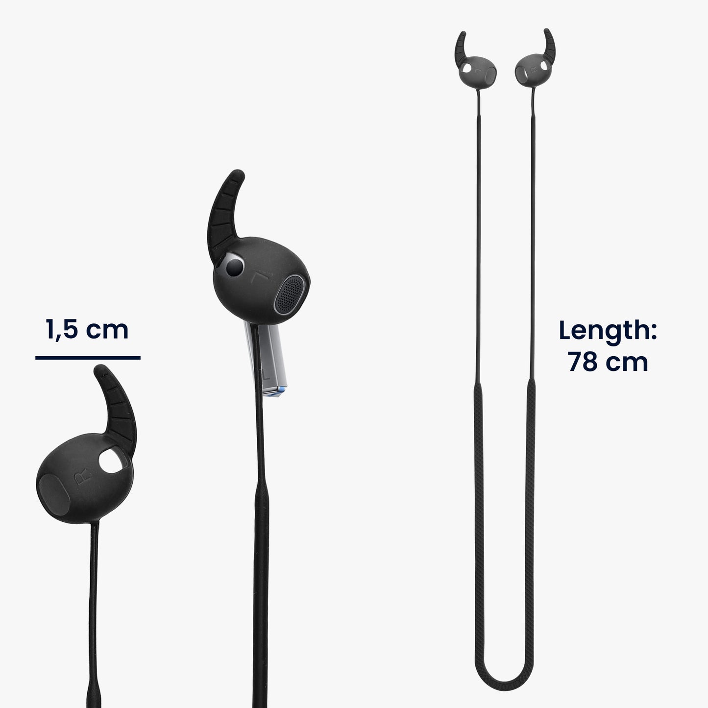 kwmobile Lanyard Compatible with Samsung Galaxy Buds 3 Headphones - Headphone Holder Band Strap