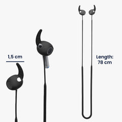 kwmobile Halteband kompatibel mit Samsung Galaxy Buds 3 Headphones - Kopfhörer Halter Band Strap - Schwarz - Sonstiges