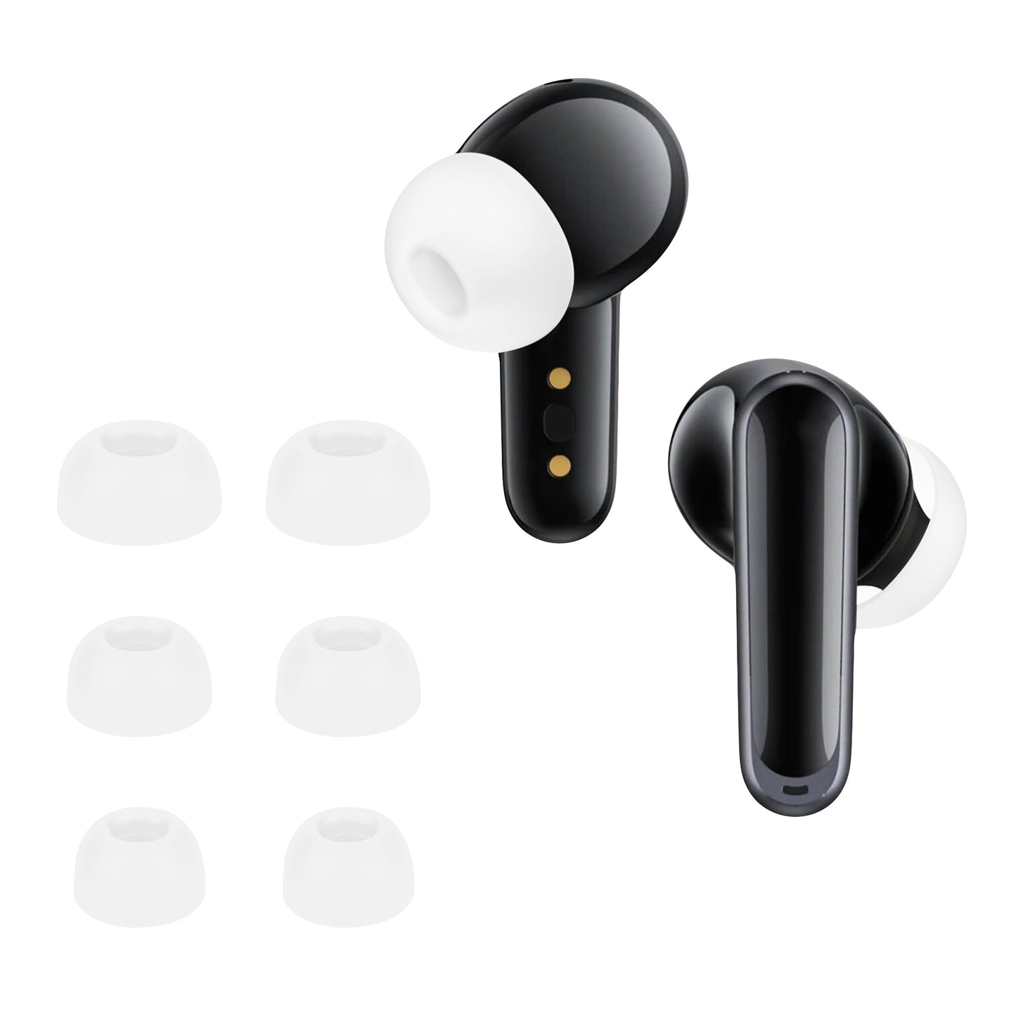 kwmobile 6x Polster kompatibel mit Anker Soundcore P40i / Soundcore P20i - 3 Größen - Silikon Ohrstöpsel In-Ear Kopfhörer Weiß  