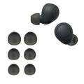 kwmobile 6x Polster kompatibel mit Sony WF-C700N - 3 Größen - Silikon Ohrstöpsel In-Ear Kopfhörer Dunkelgrau  