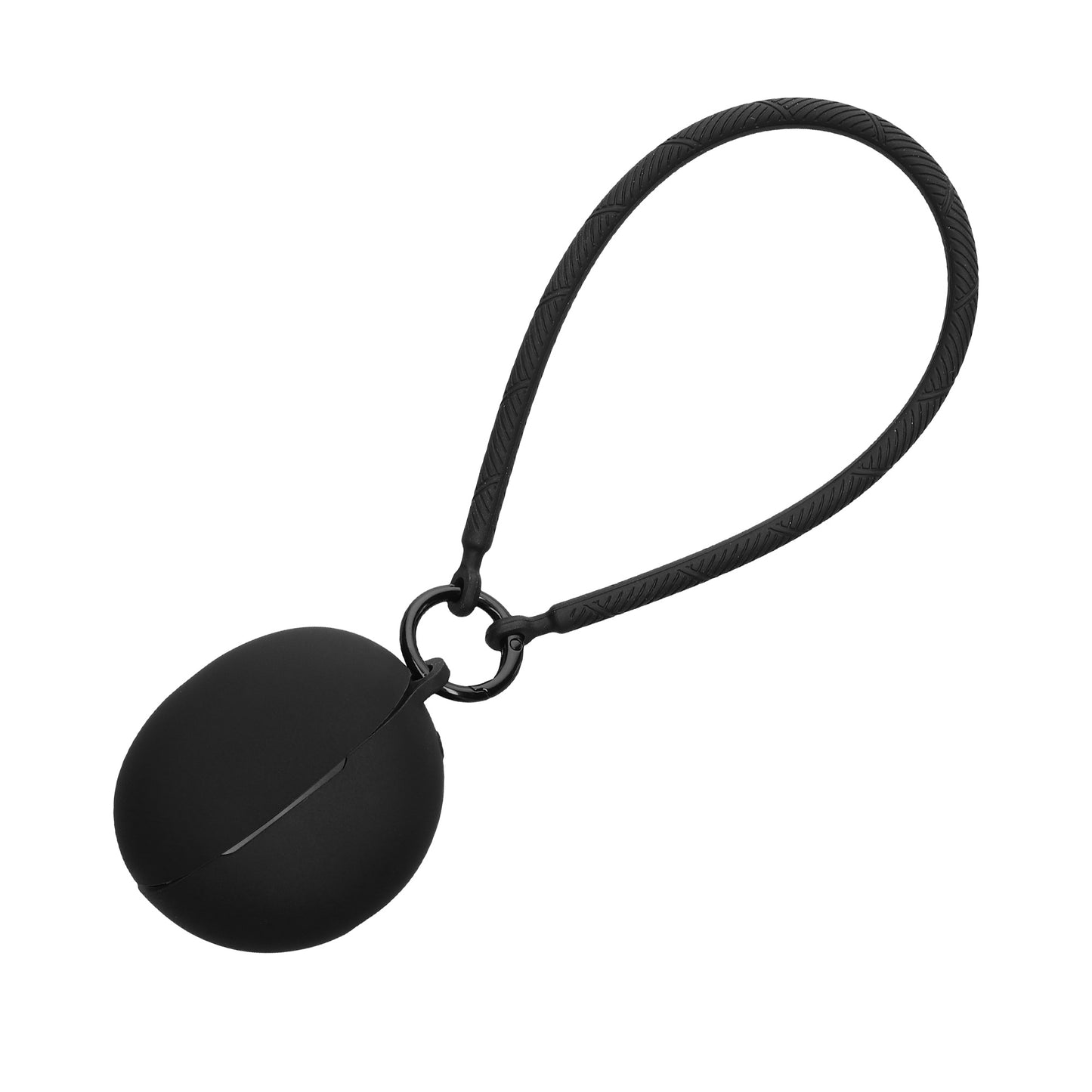 kwmobile Hülle kompatibel mit Huawei FreeClip Kopfhörer - Silikon Schutzhülle Etui Case Cover - mit Handschlaufe Schwarz Schwarz  