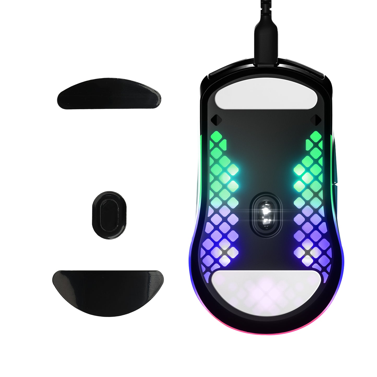 kwmobile Mouse Feet Stickers compatible with SteelSeries Aerox 3 Replacement Gliders - Precision Fit Mouse Feet - Mouse Glides