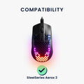kwmobile Mouse Feet Stickers compatible with SteelSeries Aerox 3 Replacement Gliders - Precision Fit Mouse Feet - Mouse Glides