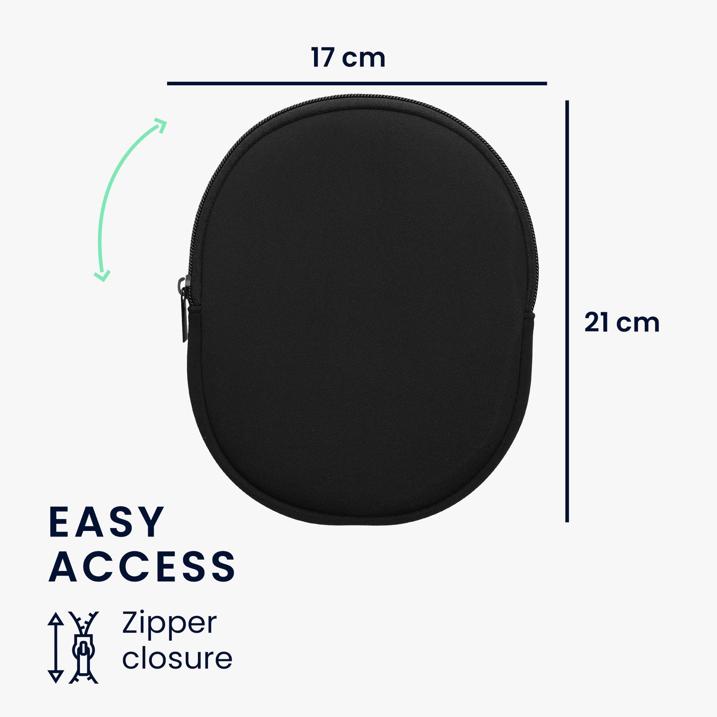 kwmobile Headphone Case for Soundcore Q20i Headphones Bag Pouch Travel Case for Headset Headphones Soft Over Ear Protective Cover