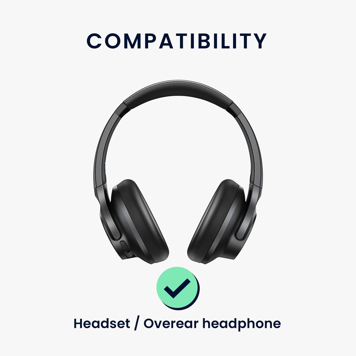 kwmobile Headphone Case for Headsets / Over-Ear Headphones, Travel Pouch for Headsets, Headphones, Soft Over-Ear Protective Cover