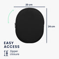 kwmobile Headphone Case for Headsets / Over-Ear Headphones, Travel Pouch for Headsets, Headphones, Soft Over-Ear Protective Cover