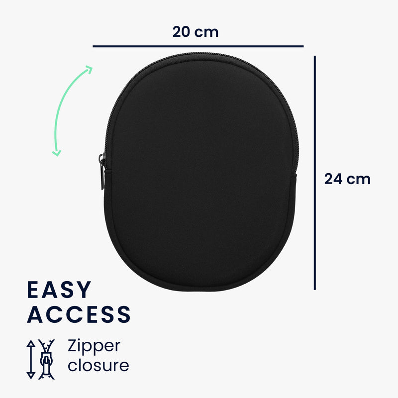kwmobile Headphone Case for Headsets / Over-Ear Headphones, Travel Pouch for Headsets, Headphones, Soft Over-Ear Protective Cover