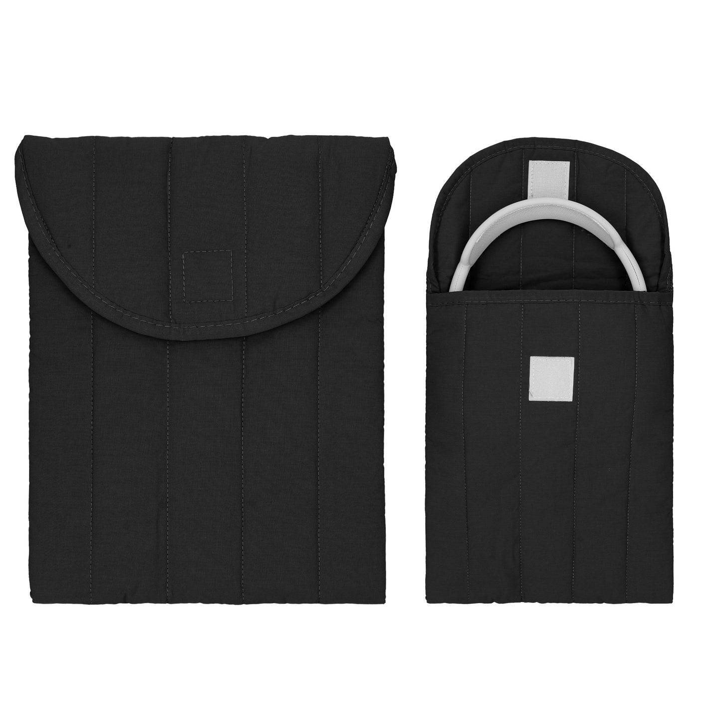 kwmobile Tasche für Headset / Overear headphone Kopfhörer - Weiche Headset Schutzhülle aus Stoff - Aufbewahrung für Zubehör - Cover in Schwarz Schwarz  