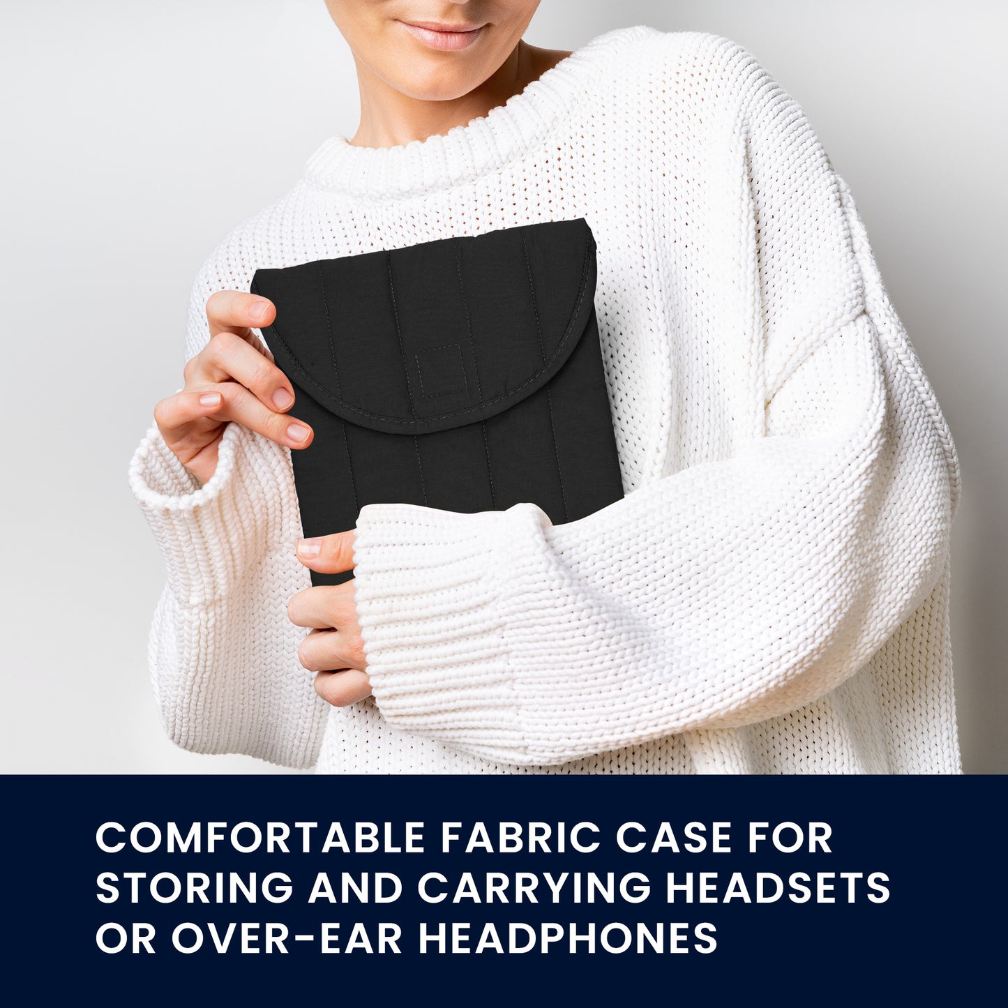 kwmobile Pouch for Headset / Over-Ear Headphones - Soft Headset Protective Case - Storage for Accessories - Cover