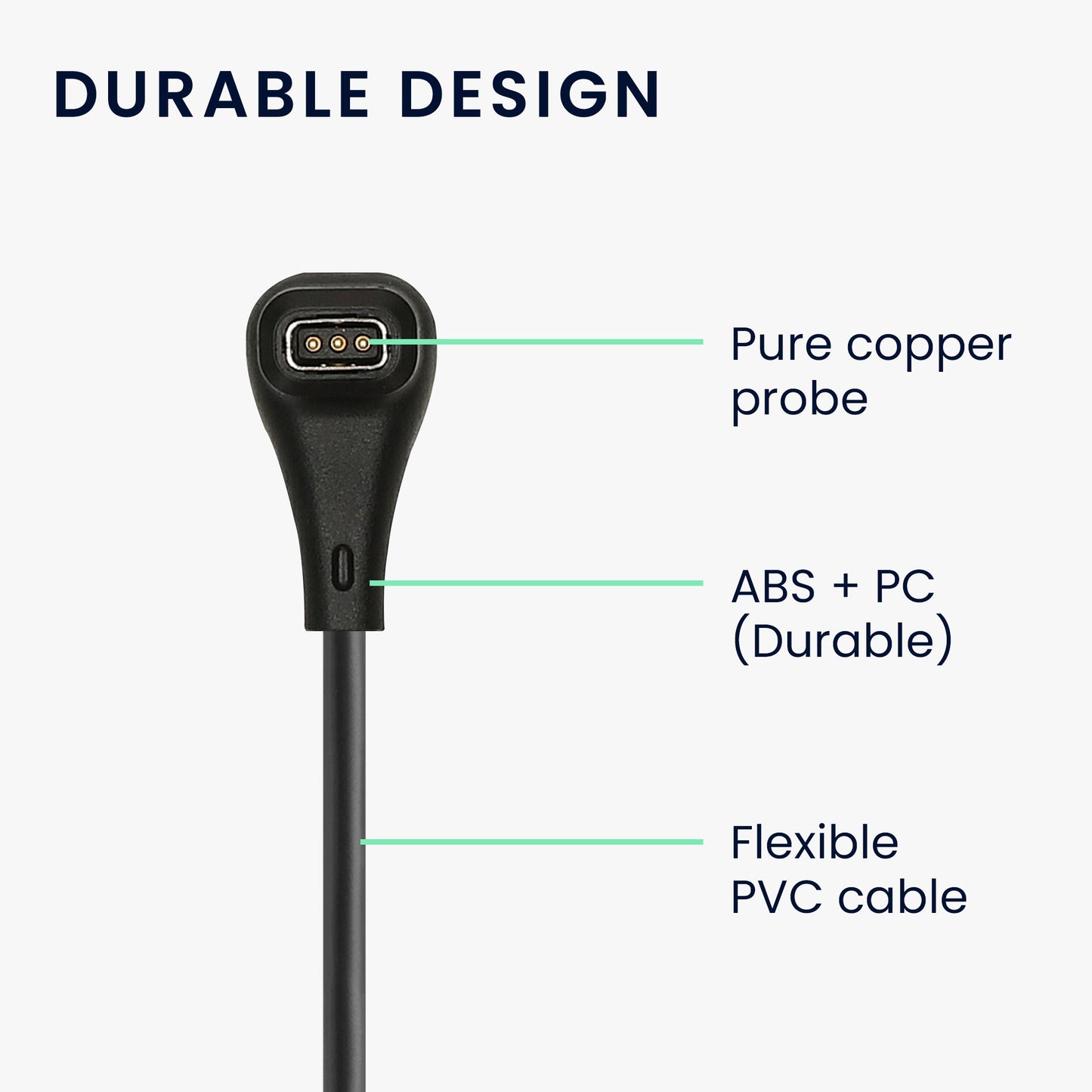 kwmobile USB C Charging Cable compatible with COROS PACE Pro Cable Charger Smart Watch Replacement Cable Fitness Tracker Charging Cable