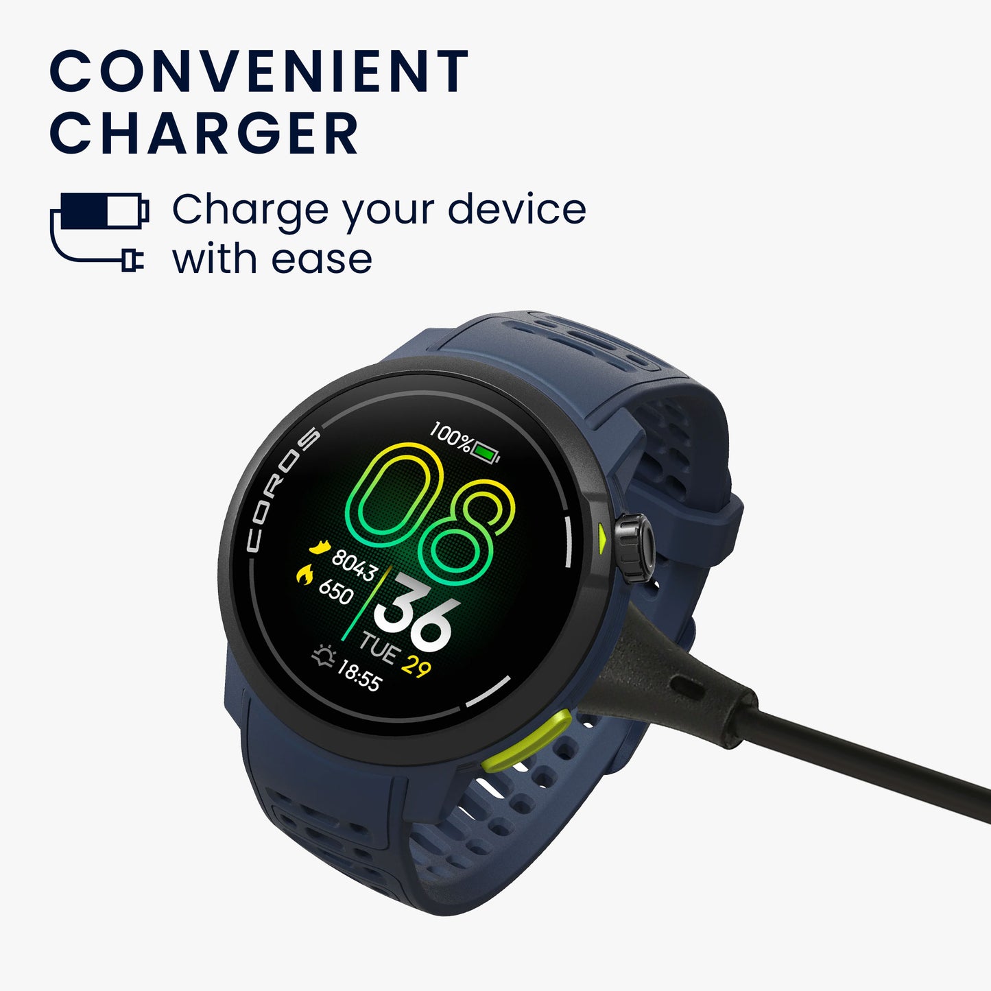 kwmobile USB C Charging Cable compatible with COROS PACE Pro Cable Charger Smart Watch Replacement Cable Fitness Tracker Charging Cable