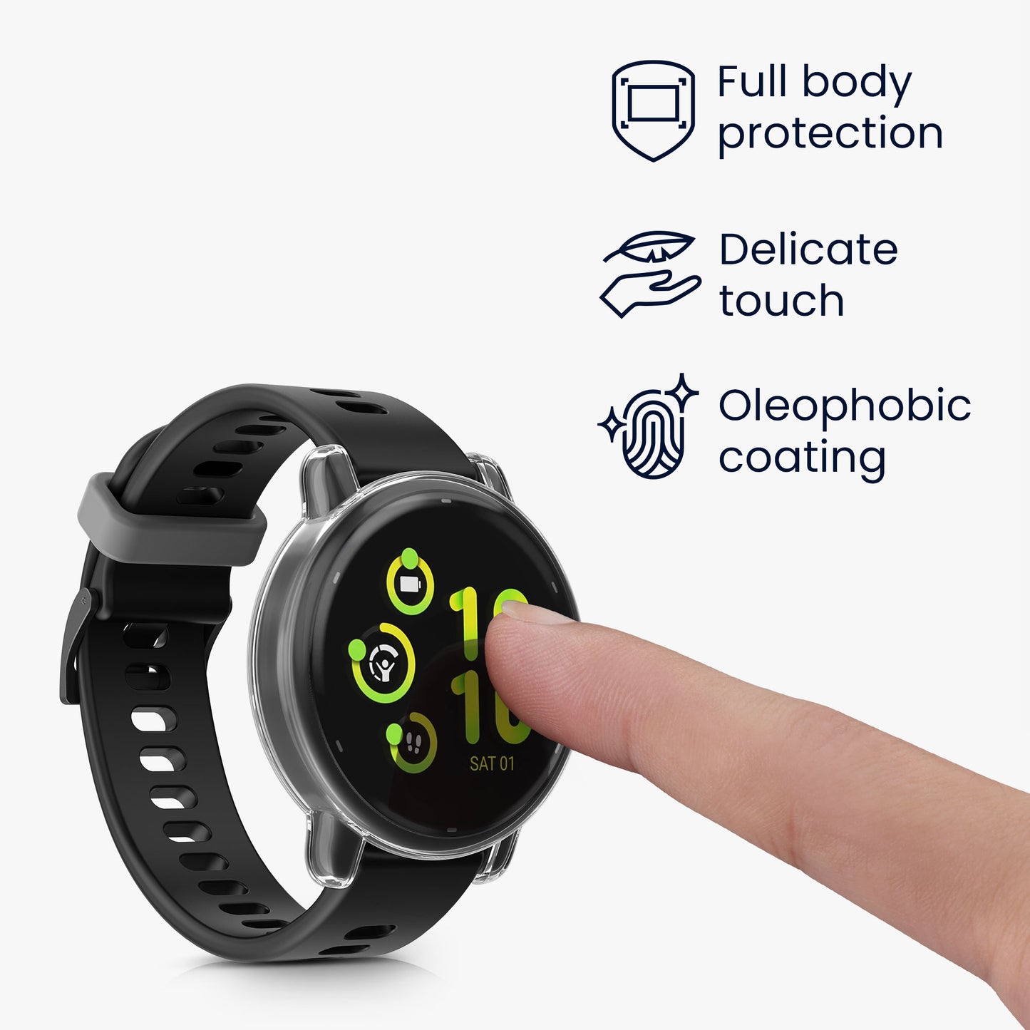 kwmobile Protective Cover for Garmin vivoactive 5 / active 5 Full Body Display Cover Set