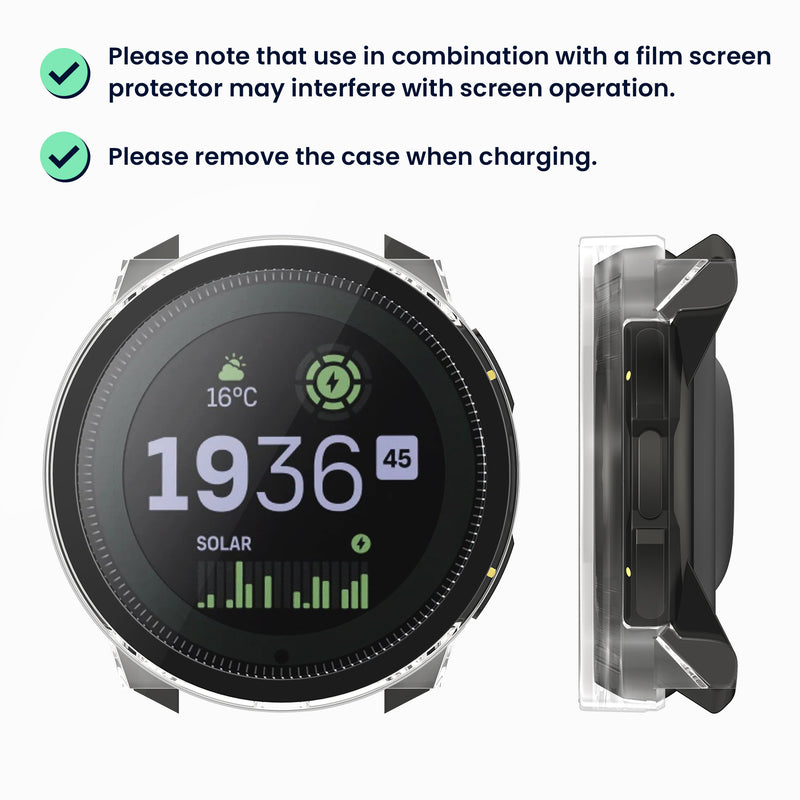 kwmobile Glass Case for Suunto Vertical Protective Cover Fullbody Fitness Tracker Case Set