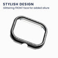 kwmobile Protective Case Compatible with Xiaomi Redmi Watch 4 / Watch 5 / Watch 5 eSIM Protective Frame - Glitter Protection Accessory