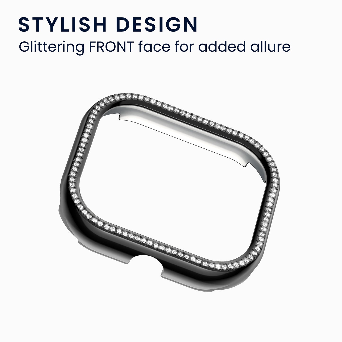 kwmobile Protective Case Compatible with Xiaomi Redmi Watch 4 / Watch 5 / Watch 5 eSIM Protective Frame - Glitter Protection Accessory