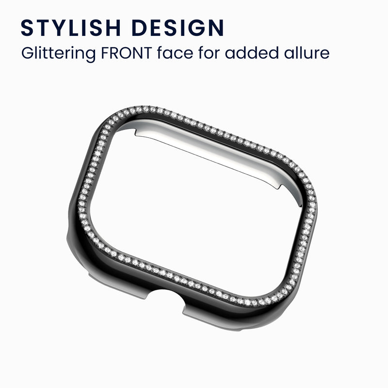 kwmobile Protective Case Compatible with Xiaomi Redmi Watch 4 / Watch 5 / Watch 5 eSIM Protective Frame - Glitter Protection Accessory