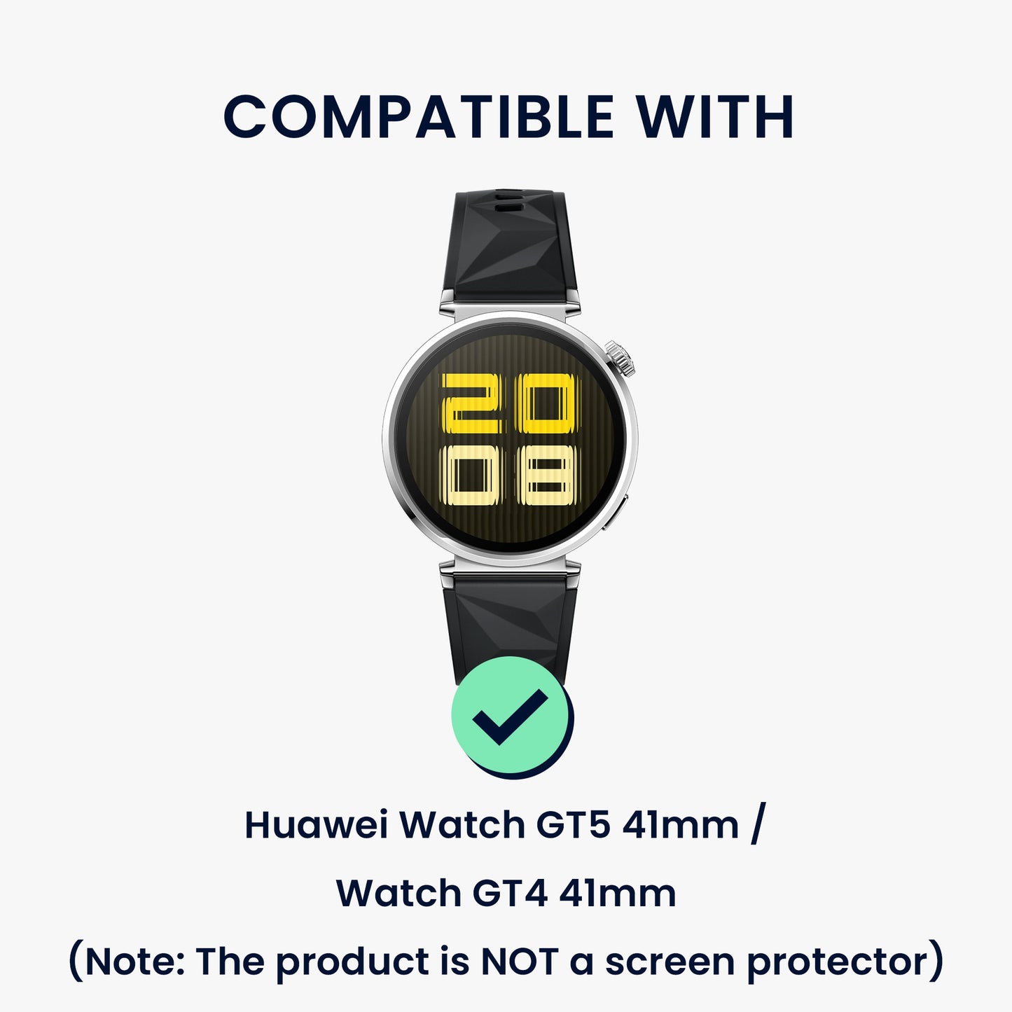 kwmobile Plastic Case compatible with Huawei Watch GT5 41mm / Watch GT4 41mm Protective Cover Protective Frame Glitter Protection Accessory