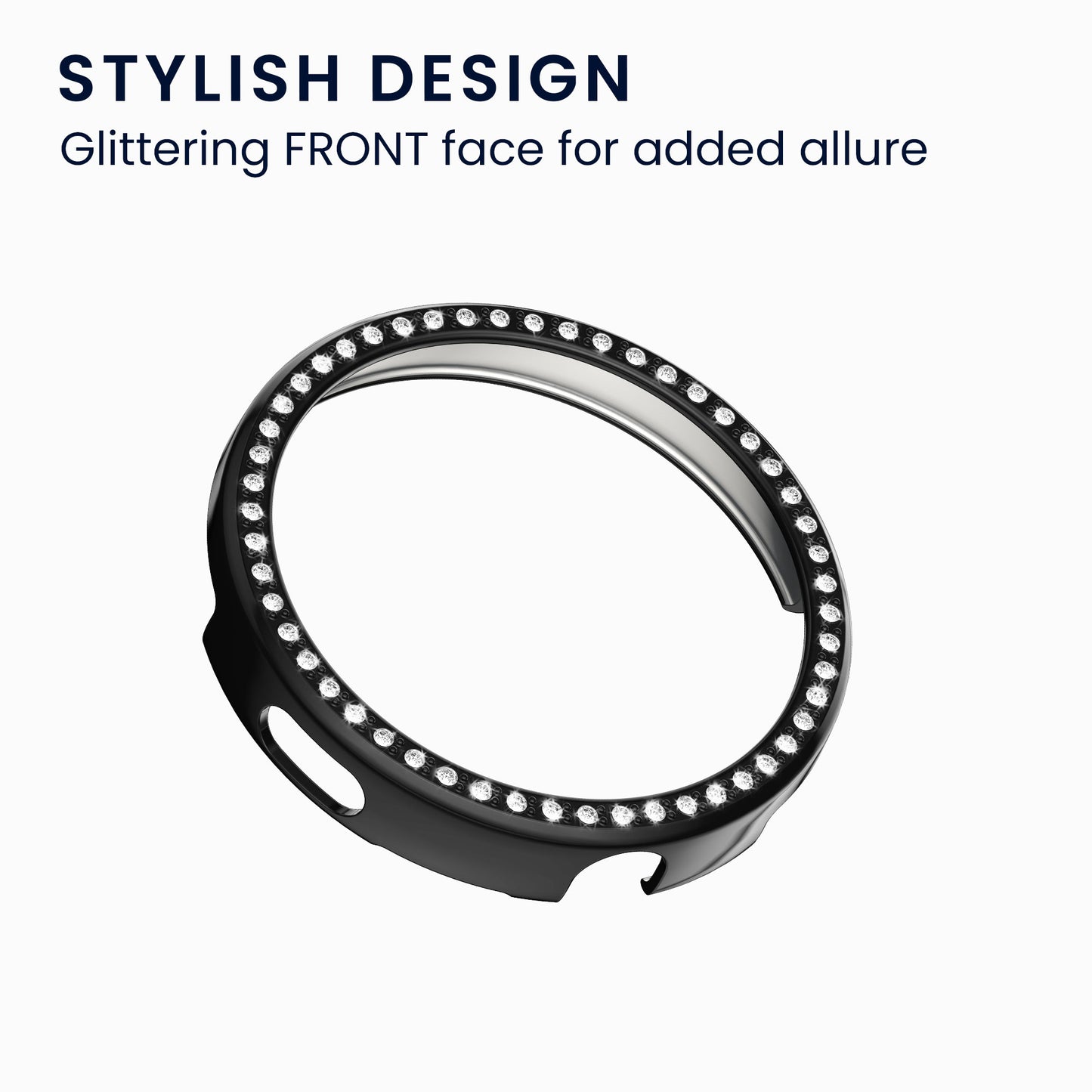 kwmobile Plastic Case compatible with Huawei Watch GT5 41mm / Watch GT4 41mm Protective Cover Protective Frame Glitter Protection Accessory