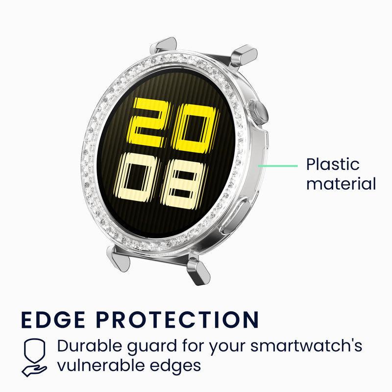 kwmobile Plastic Case compatible with Huawei Watch GT5 41mm / Watch GT4 41mm Protective Cover Protective Frame Glitter Protection Accessory