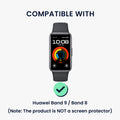 kwmobile Protective Case compatible with Huawei Band 9 / Band 8 Protector Frame - Glitter Protective Accessory in Black