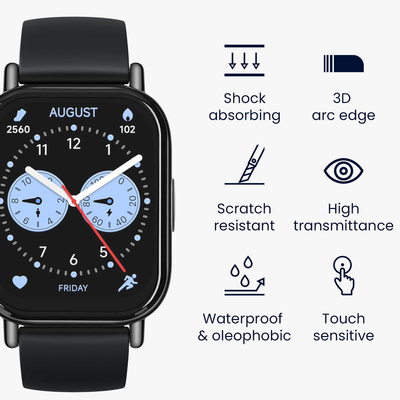kwmobile Screen Protector compatible with Xiaomi Redmi Watch 5 Lite Film Protective Film for Fitness Tracker Robust Screen Protection