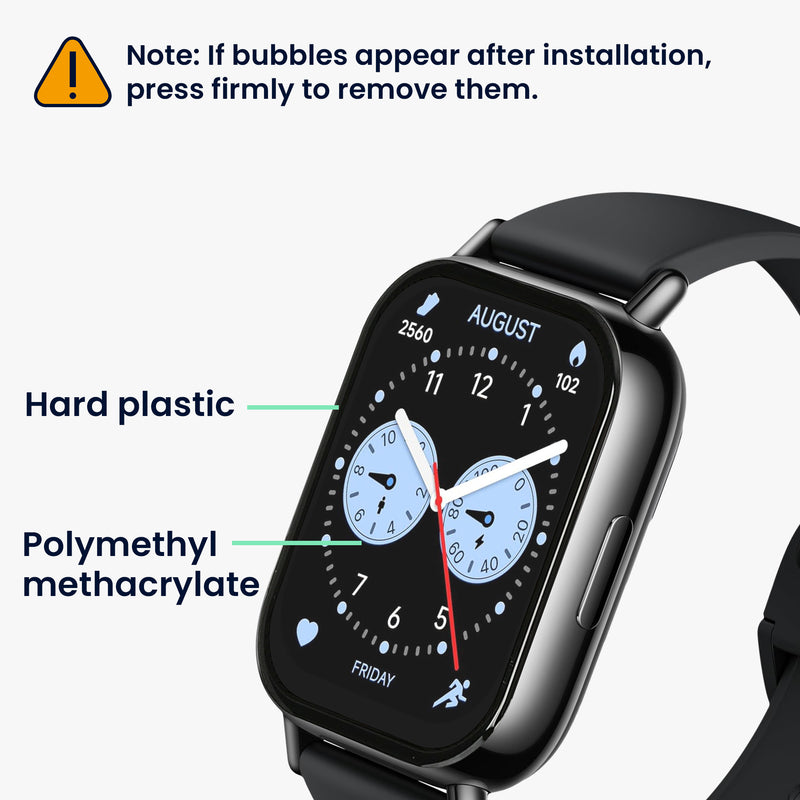 kwmobile Screen Protector compatible with Xiaomi Redmi Watch 5 Lite Film Protective Film for Fitness Tracker Robust Screen Protection