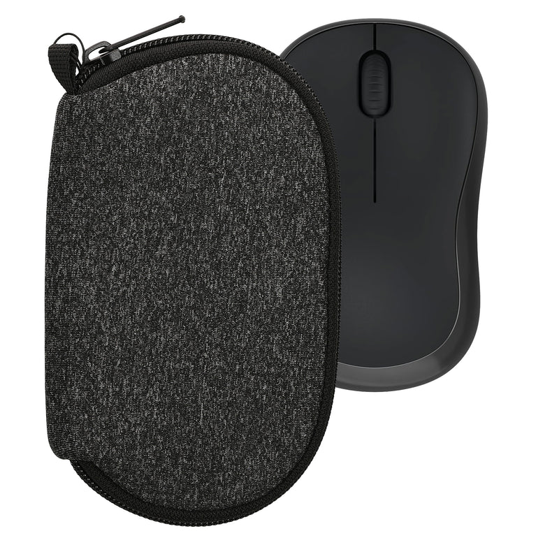 kwmobile Hülle kompatibel mit Logitech M240 SILENT / M325S - Neopren Hülle für PC Mouse Schutzhülle - Computer Maus Tasche - Neopren Tasche für PC-Maus - Anthrazit Weiß Anthrazit  