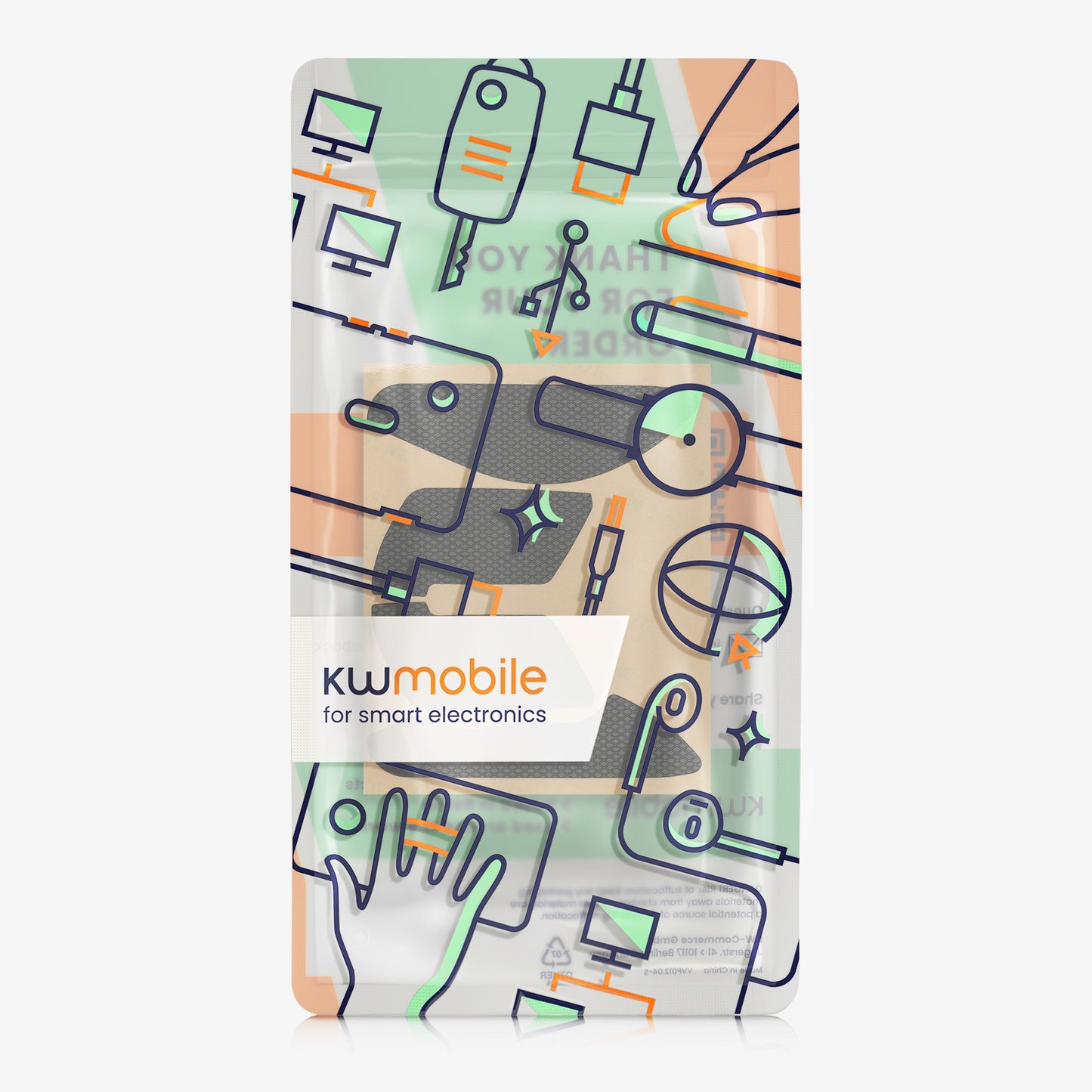 kwmobile Gaming Mouse Grip Tape for Kingston Pulsefire Haste 2 Mouse Grip Tape Non-Slip Grip Tape for PC Mouse