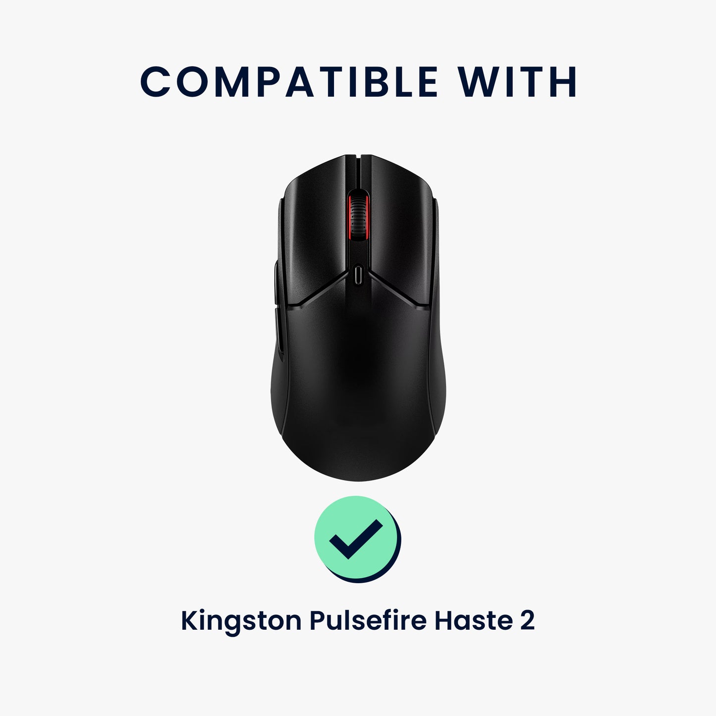 kwmobile Gaming Mouse Grip Tape for Kingston Pulsefire Haste 2 Mouse Grip Tape Non-Slip Grip Tape for PC Mouse