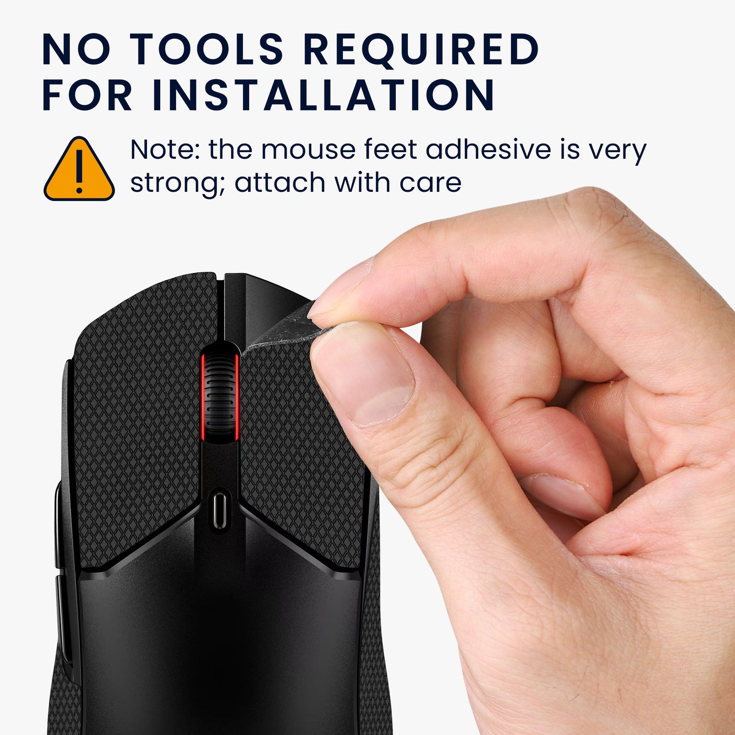 kwmobile Gaming Mouse Grip Tape for Kingston Pulsefire Haste 2 Mouse Grip Tape Non-Slip Grip Tape for PC Mouse