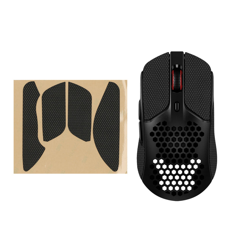 kwmobile Gaming Maus Grip Tape kompatibel mit Kingston Pulsefire Haste 1 Maus - Rutschfestes Griffband für PC Maus - Schwarz Schwarz  