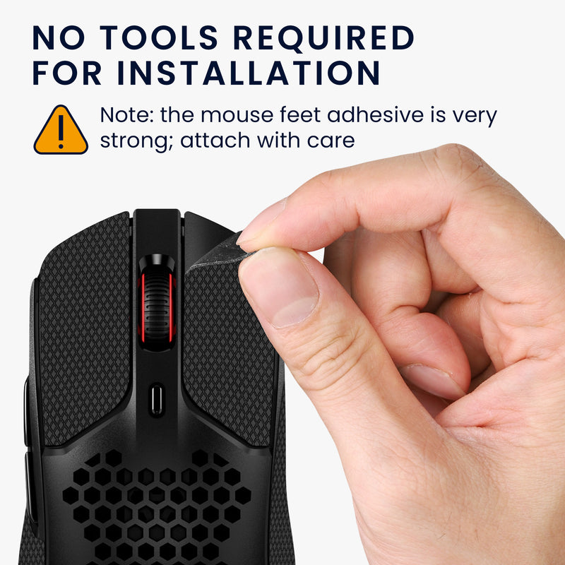 kwmobile Gaming Mouse Grip Tape for Kingston Pulsefire Haste 1 Mouse Grip Tape Non-Slip Grip Tape for PC Mouse