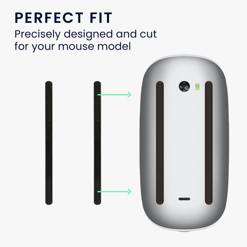 kwmobile Mouse Feet Stickers compatible with Apple Magic Mouse 1 / 2 Replacement Gliders Precision-fit Mouse Glides