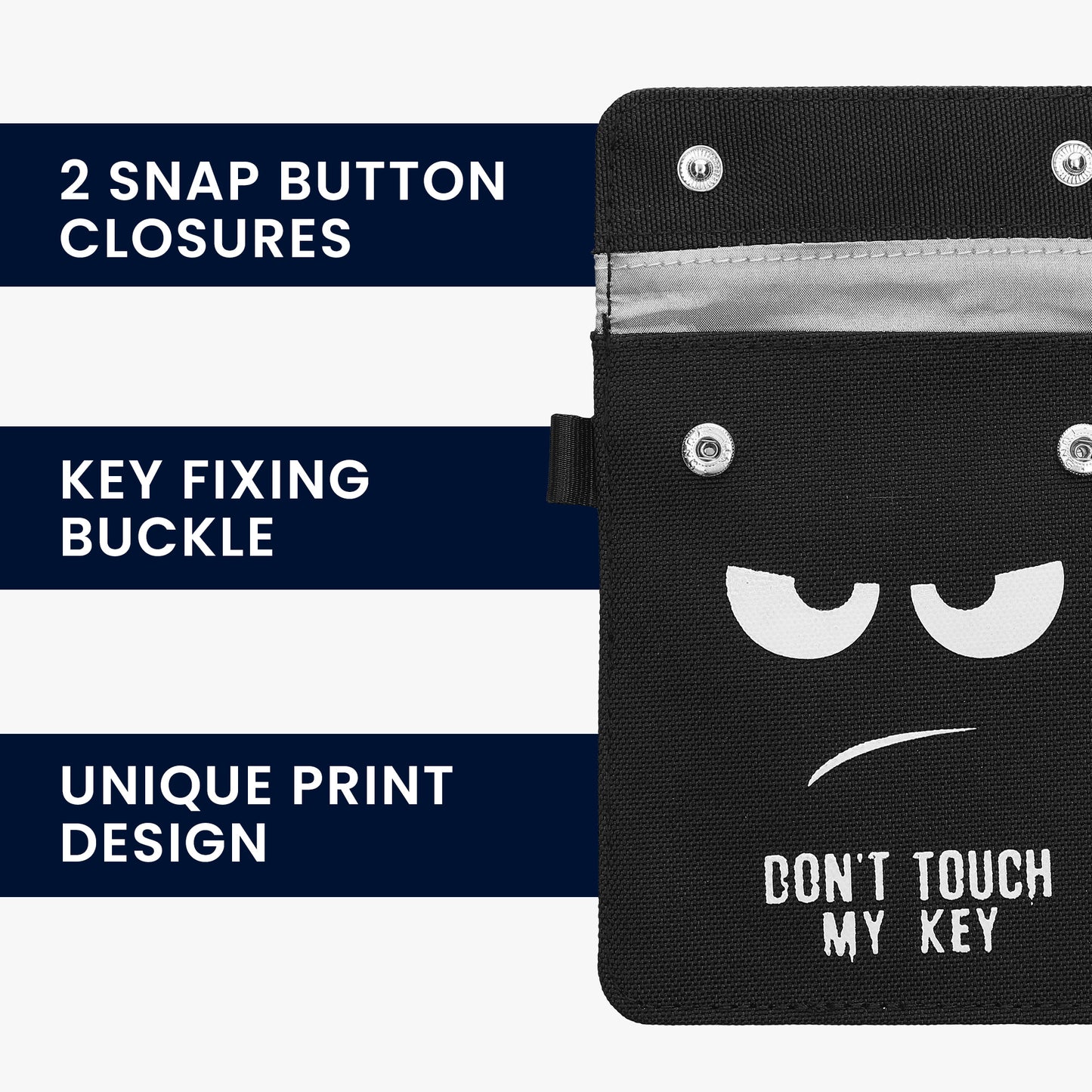 kwmobile Car Key Pouch compatible with Car Key Case - RFID Blocker Key Fob Cover made of Fabric