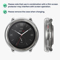 kwmobile Glass Case for Amazfit Active2 (A2437) Protective Cover Full-Body Fitness Tracker Case Set