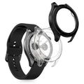 kwmobile 2x Cover kompatibel mit Xiaomi Watch S4 / Watch S4 eSIM Hülle - Fullbody Fitnesstracker Case Set aus Glas - Transparent Schwarz Transparent  [dsg01]