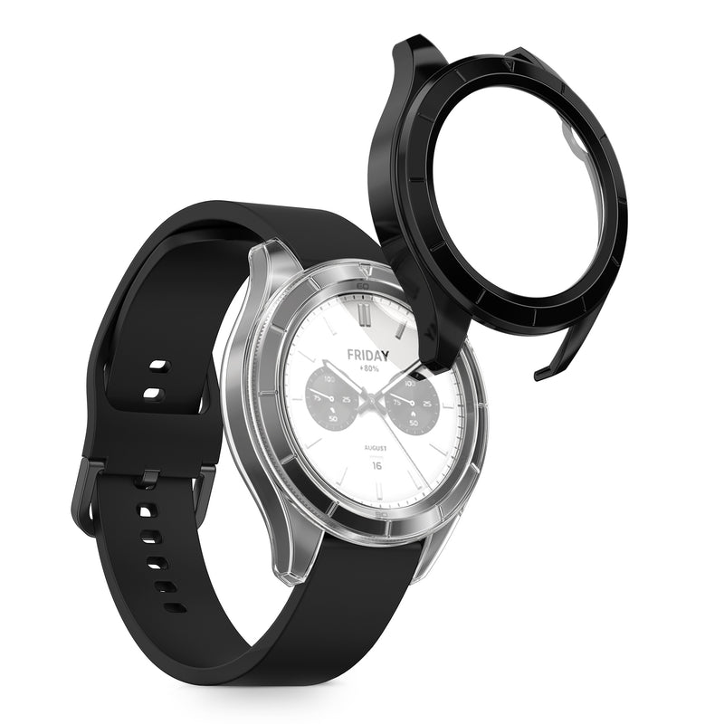 kwmobile Glass Case for Xiaomi Watch S4 / Watch S4 eSIM Protective Case Fullbody Fitness Tracker Case Set
