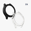 kwmobile Glass Case for Xiaomi Watch S4 / Watch S4 eSIM Protective Case Fullbody Fitness Tracker Case Set