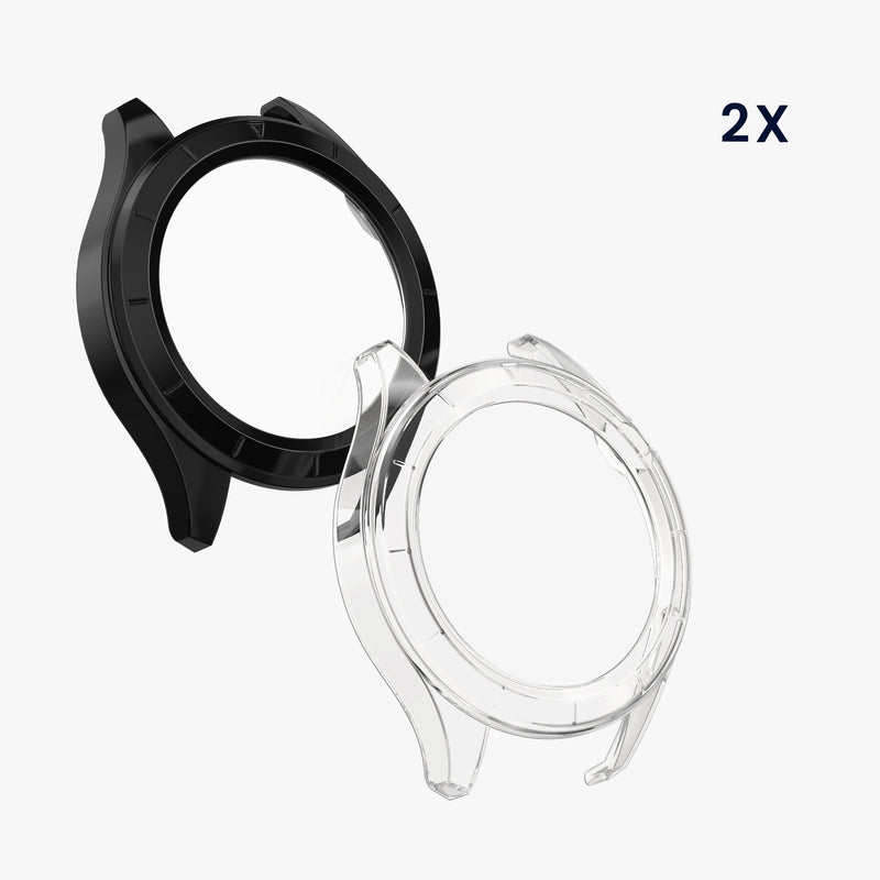 kwmobile Glass Case for Xiaomi Watch S4 / Watch S4 eSIM Protective Case Fullbody Fitness Tracker Case Set
