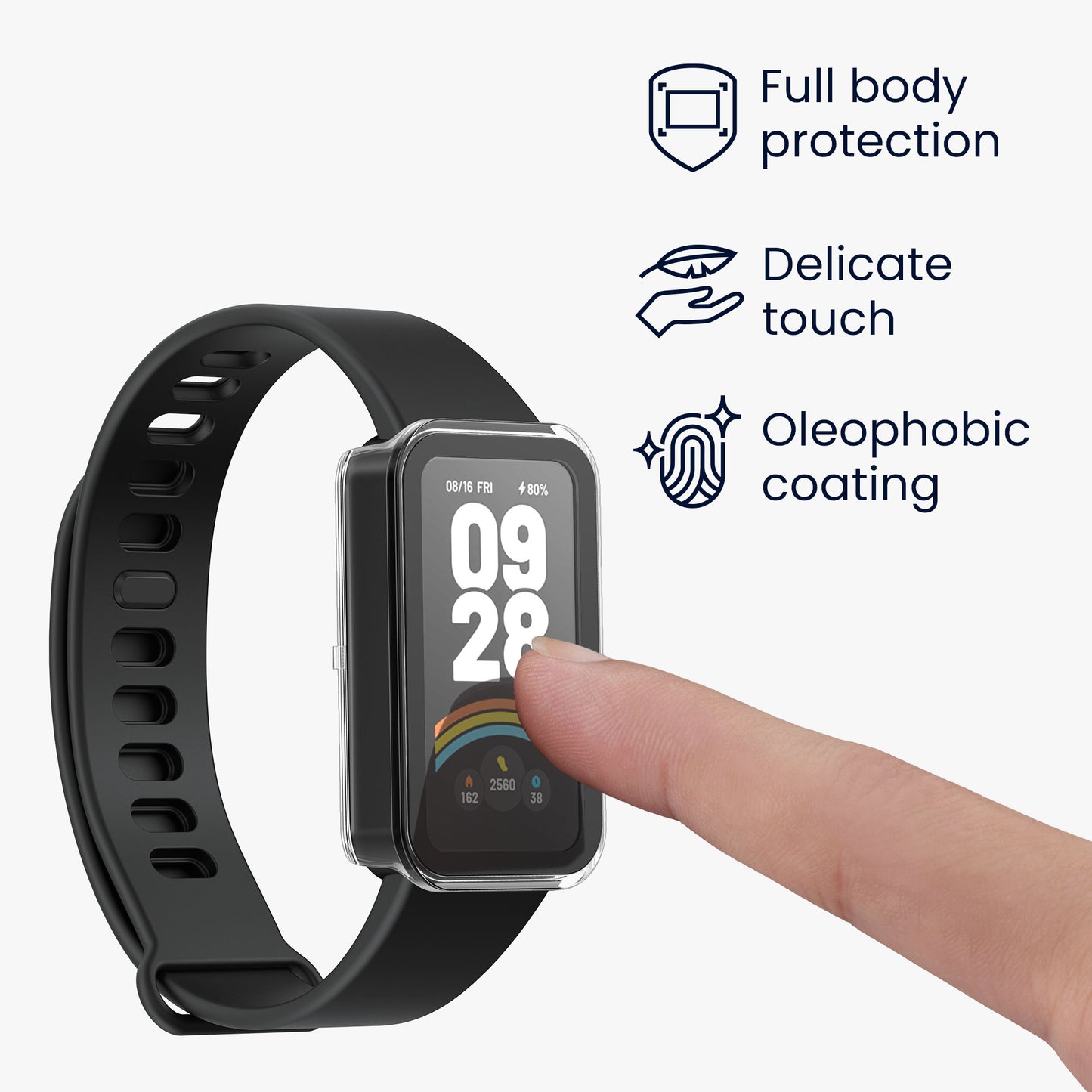 Case compatible with Xiaomi Redmi Band 3 / Smart Band 9 Active