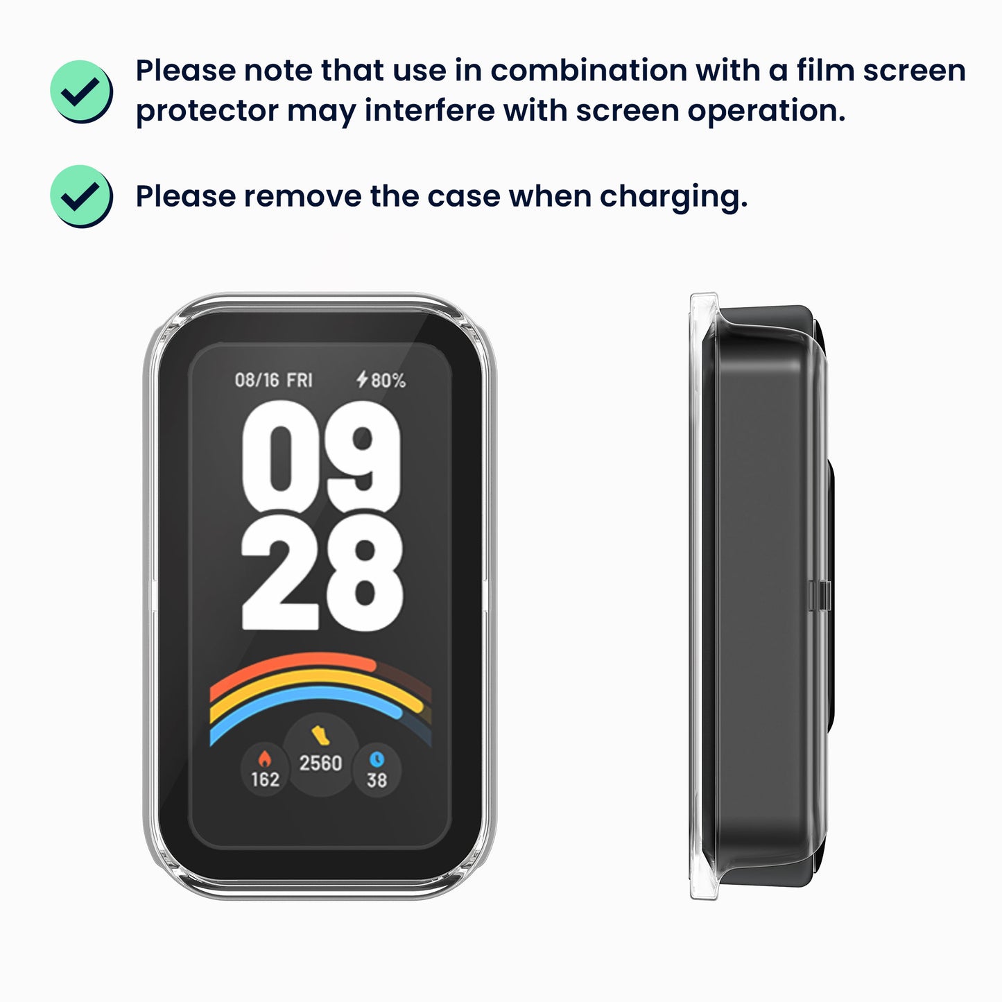 Case compatible with Xiaomi Redmi Band 3 / Smart Band 9 Active